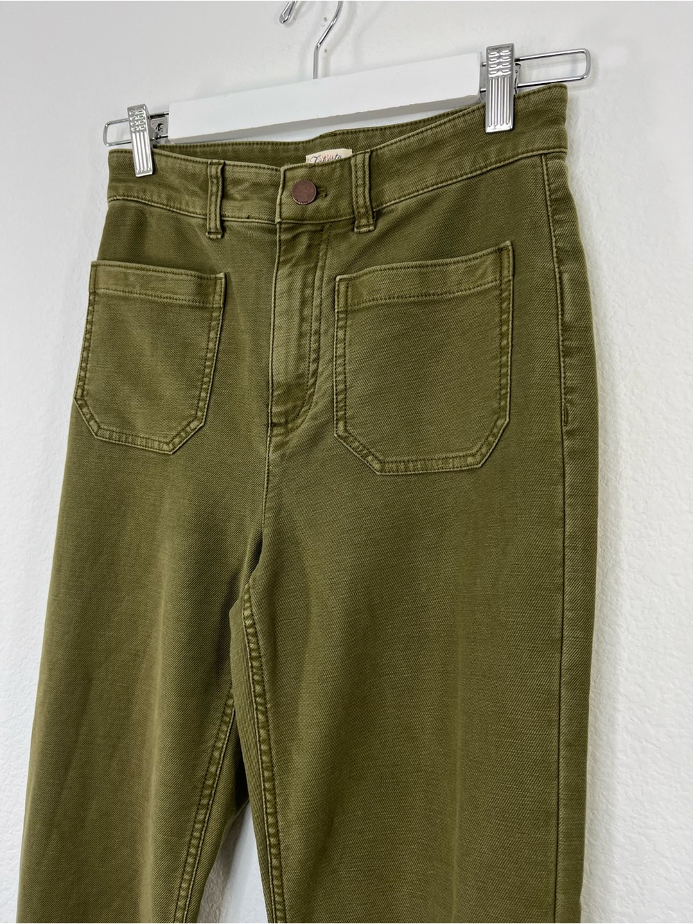 FAHERTY Stretch‎ Terry Patch Pocket Pants Forest Olive size 26 - Picture 3 of 8